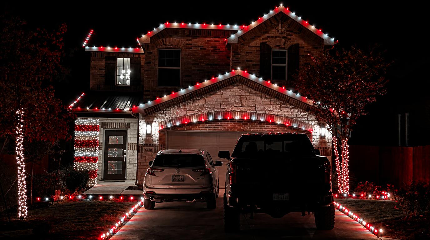 Classic red and green Christmas light design inspiration